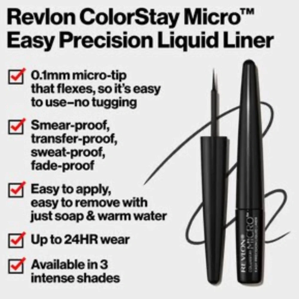 💞 New Revlon ColorStay Micro Easy Precision Liquid Liner in Shade But First Wine